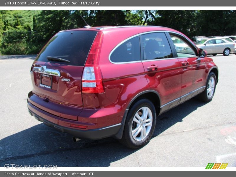 Tango Red Pearl / Gray 2010 Honda CR-V EX-L AWD