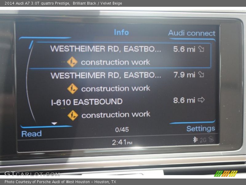 Brilliant Black / Velvet Beige 2014 Audi A7 3.0T quattro Prestige