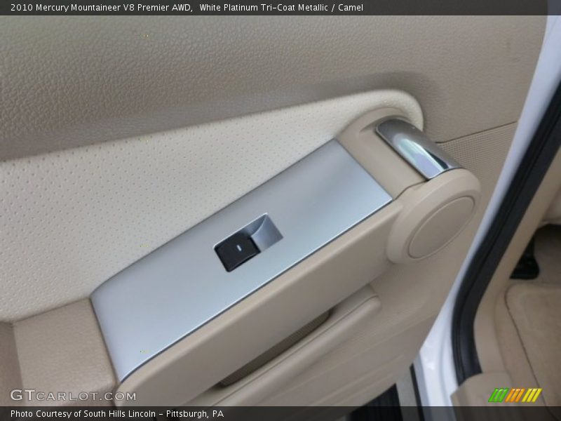 White Platinum Tri-Coat Metallic / Camel 2010 Mercury Mountaineer V8 Premier AWD