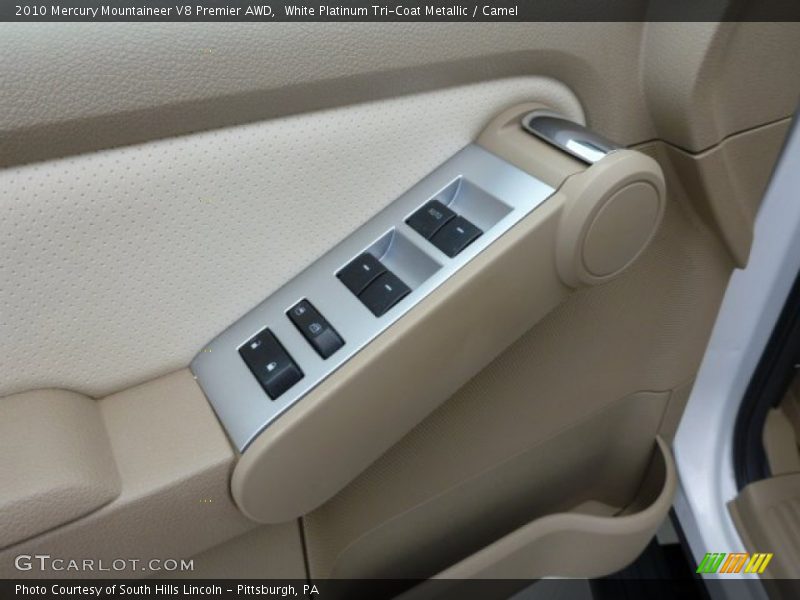 White Platinum Tri-Coat Metallic / Camel 2010 Mercury Mountaineer V8 Premier AWD