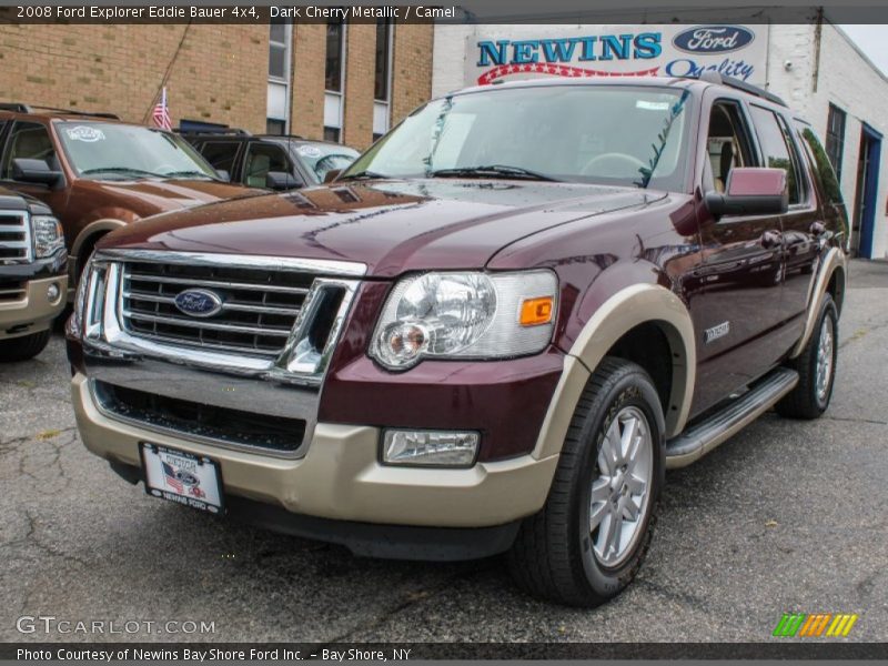 Dark Cherry Metallic / Camel 2008 Ford Explorer Eddie Bauer 4x4