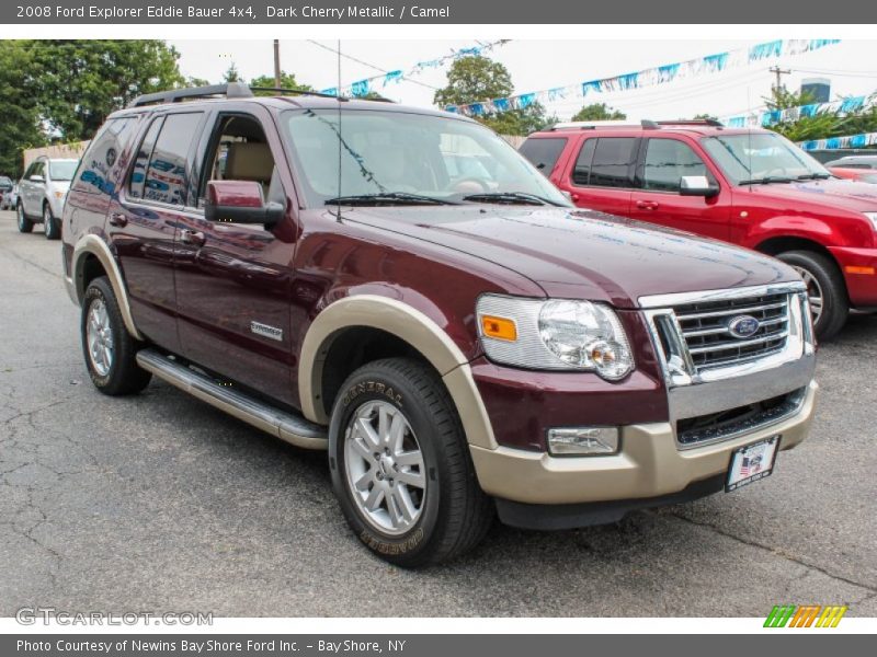 Dark Cherry Metallic / Camel 2008 Ford Explorer Eddie Bauer 4x4