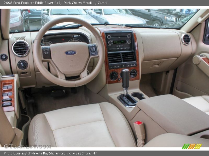 Dark Cherry Metallic / Camel 2008 Ford Explorer Eddie Bauer 4x4