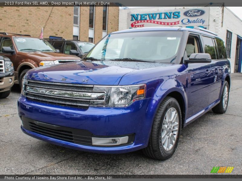 Deep Impact Blue Metallic / Dune 2013 Ford Flex SEL AWD