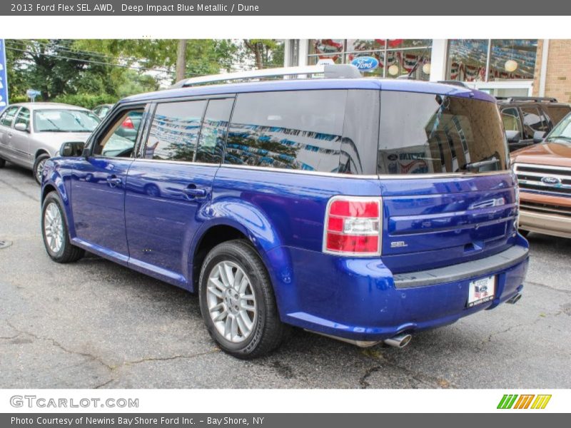 Deep Impact Blue Metallic / Dune 2013 Ford Flex SEL AWD