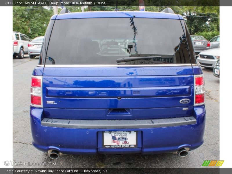 Deep Impact Blue Metallic / Dune 2013 Ford Flex SEL AWD