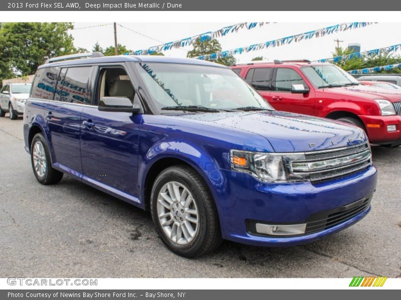 Deep Impact Blue Metallic / Dune 2013 Ford Flex SEL AWD