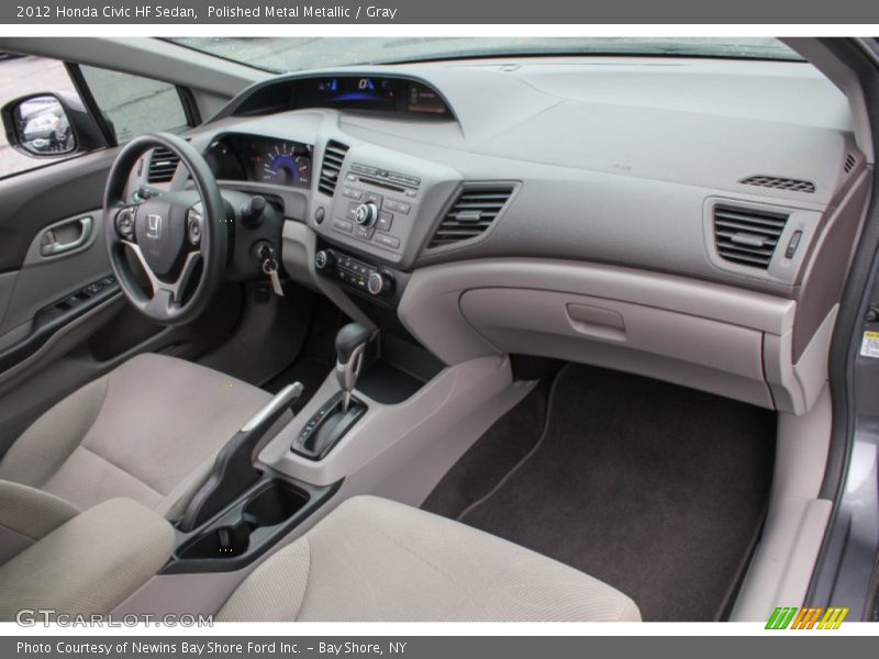 Polished Metal Metallic / Gray 2012 Honda Civic HF Sedan