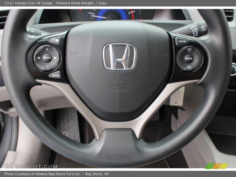 Polished Metal Metallic / Gray 2012 Honda Civic HF Sedan