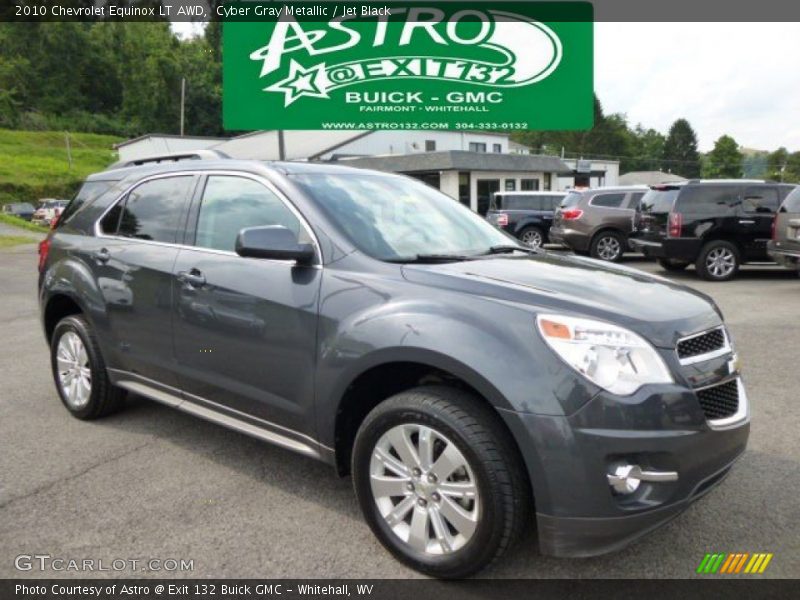Cyber Gray Metallic / Jet Black 2010 Chevrolet Equinox LT AWD