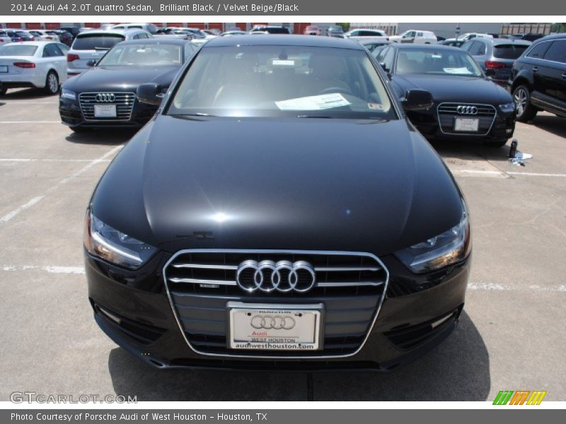 Brilliant Black / Velvet Beige/Black 2014 Audi A4 2.0T quattro Sedan