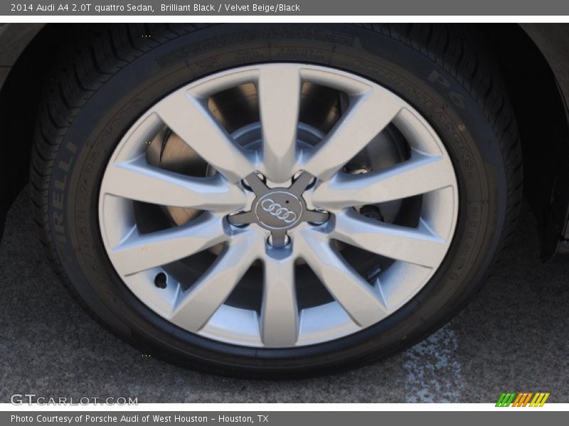 Brilliant Black / Velvet Beige/Black 2014 Audi A4 2.0T quattro Sedan