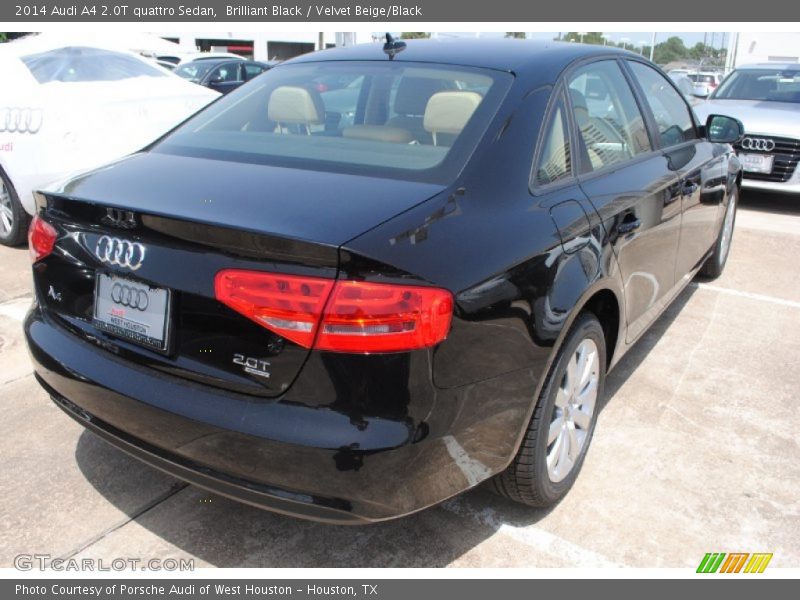 Brilliant Black / Velvet Beige/Black 2014 Audi A4 2.0T quattro Sedan