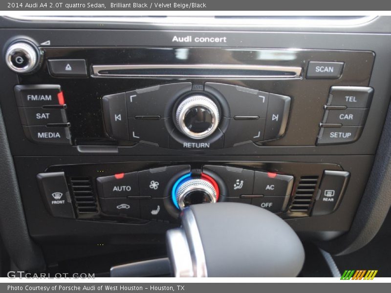 Brilliant Black / Velvet Beige/Black 2014 Audi A4 2.0T quattro Sedan