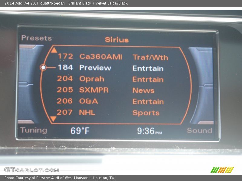 Brilliant Black / Velvet Beige/Black 2014 Audi A4 2.0T quattro Sedan