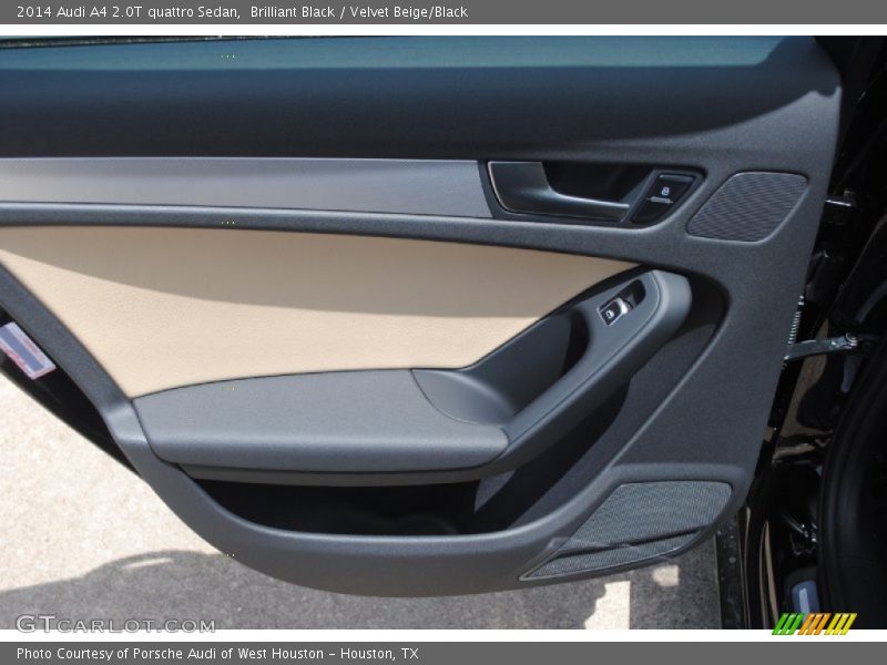 Brilliant Black / Velvet Beige/Black 2014 Audi A4 2.0T quattro Sedan