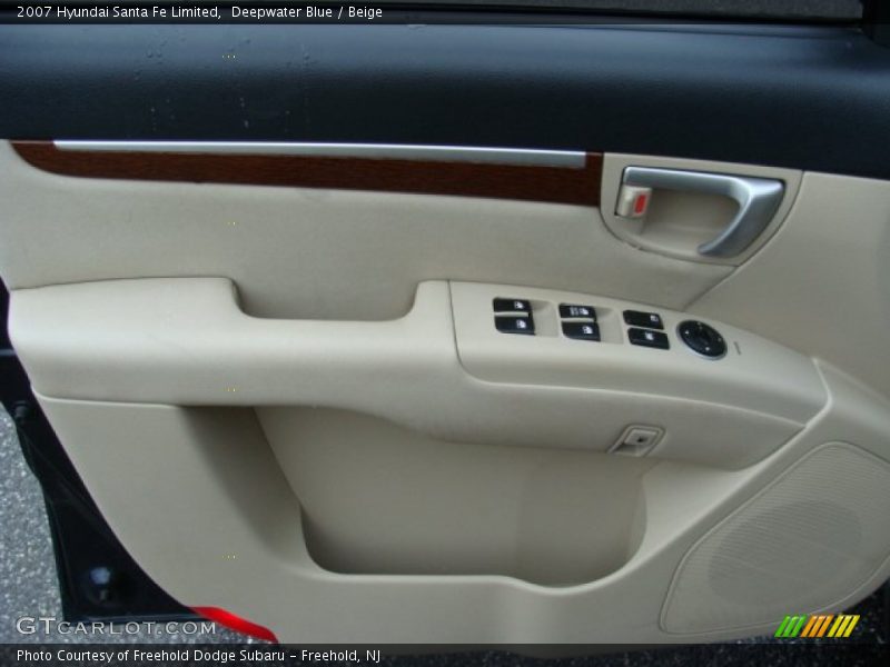 Deepwater Blue / Beige 2007 Hyundai Santa Fe Limited