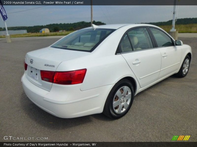 Powder White Pearl / Camel 2009 Hyundai Sonata GLS