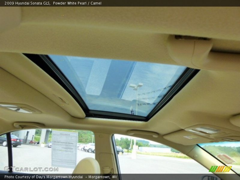 Powder White Pearl / Camel 2009 Hyundai Sonata GLS