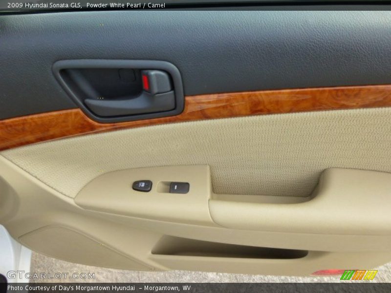 Powder White Pearl / Camel 2009 Hyundai Sonata GLS