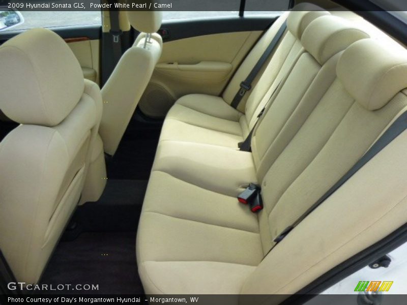 Powder White Pearl / Camel 2009 Hyundai Sonata GLS