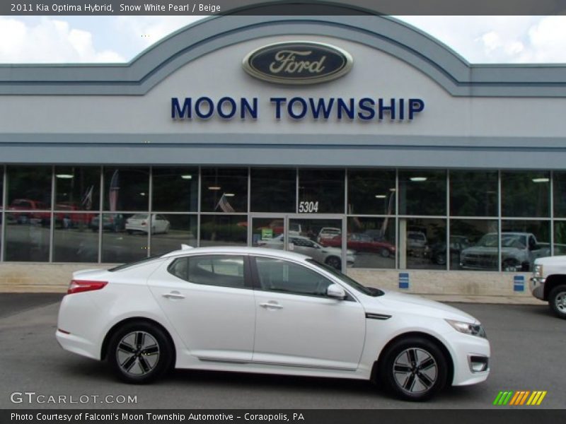 Snow White Pearl / Beige 2011 Kia Optima Hybrid