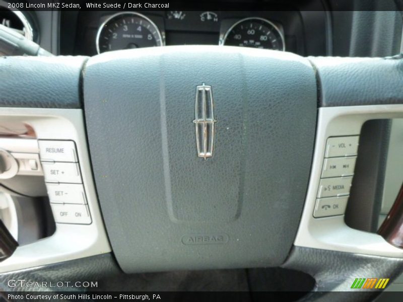 White Suede / Dark Charcoal 2008 Lincoln MKZ Sedan