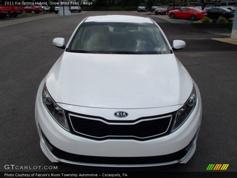 Snow White Pearl / Beige 2011 Kia Optima Hybrid