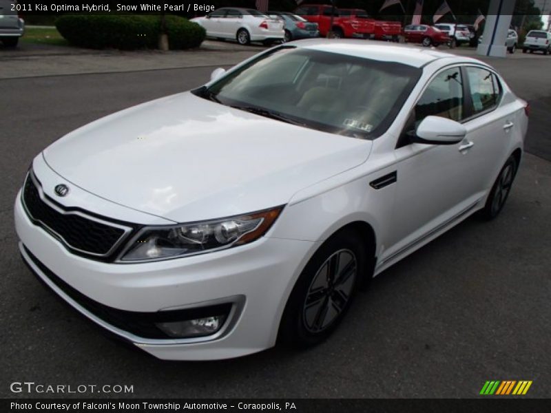Snow White Pearl / Beige 2011 Kia Optima Hybrid