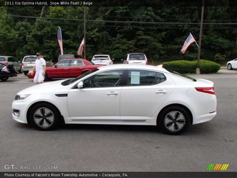 Snow White Pearl / Beige 2011 Kia Optima Hybrid