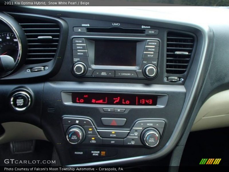 Snow White Pearl / Beige 2011 Kia Optima Hybrid