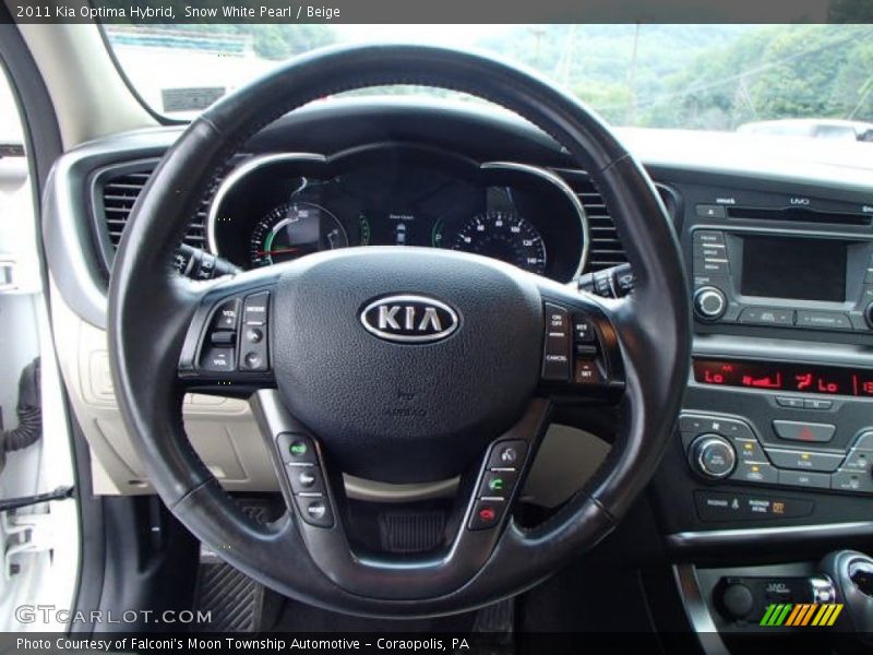 Snow White Pearl / Beige 2011 Kia Optima Hybrid