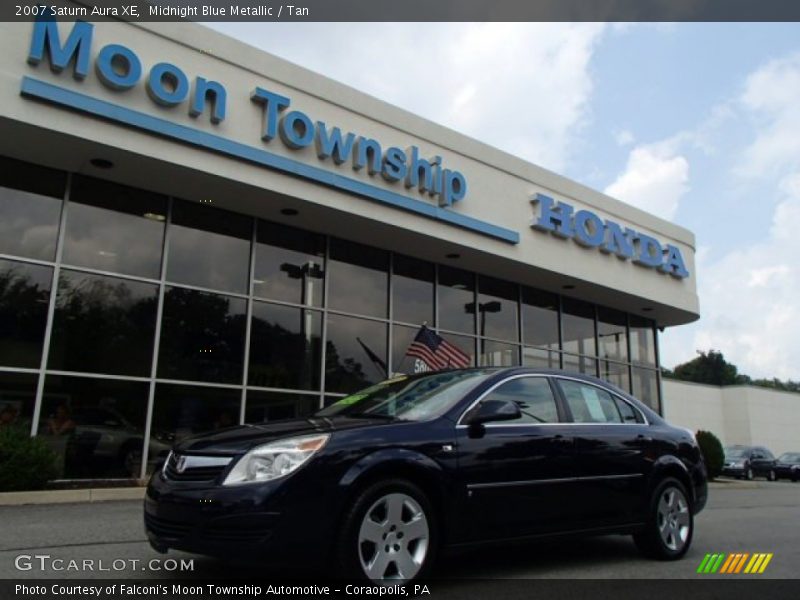 Midnight Blue Metallic / Tan 2007 Saturn Aura XE