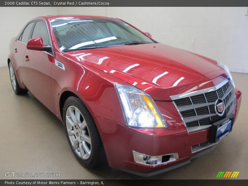 Crystal Red / Cashmere/Cocoa 2008 Cadillac CTS Sedan