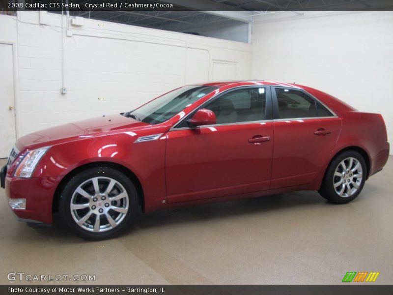 Crystal Red / Cashmere/Cocoa 2008 Cadillac CTS Sedan