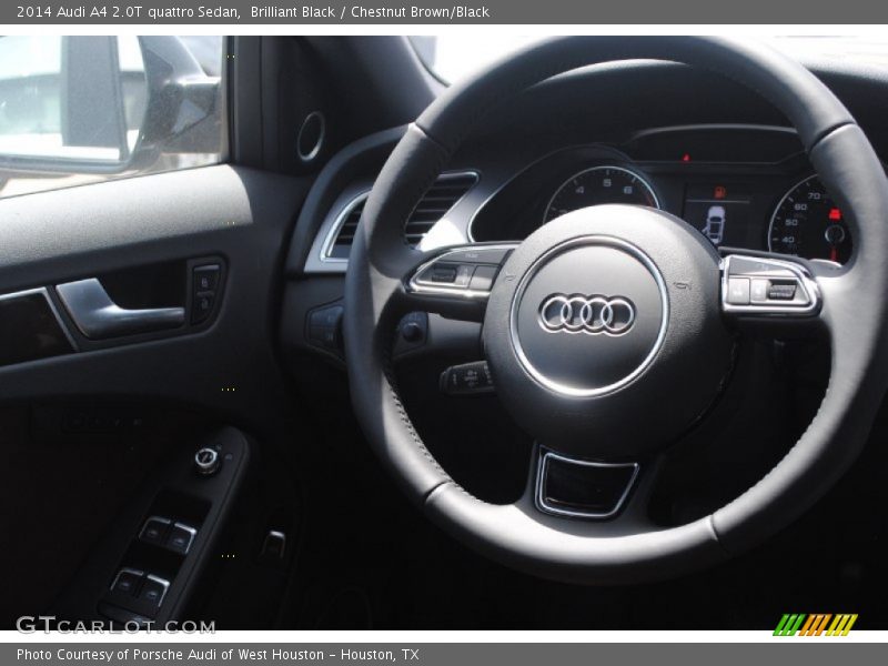 Brilliant Black / Chestnut Brown/Black 2014 Audi A4 2.0T quattro Sedan