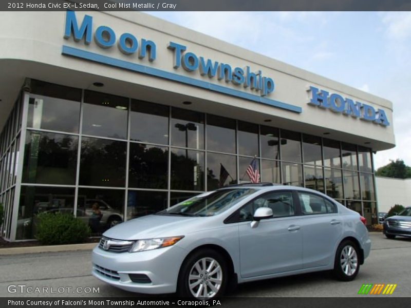 Cool Mist Metallic / Gray 2012 Honda Civic EX-L Sedan