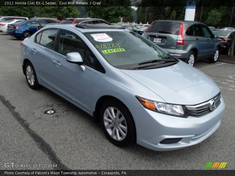 Cool Mist Metallic / Gray 2012 Honda Civic EX-L Sedan