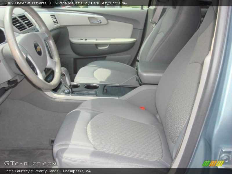 Silver Moss Metallic / Dark Gray/Light Gray 2009 Chevrolet Traverse LT