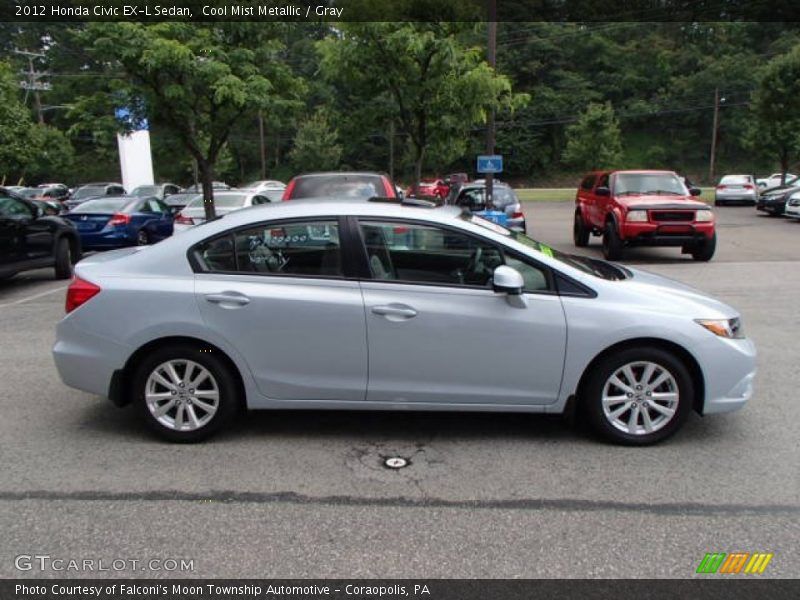 Cool Mist Metallic / Gray 2012 Honda Civic EX-L Sedan