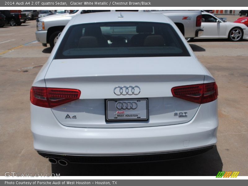 Glacier White Metallic / Chestnut Brown/Black 2014 Audi A4 2.0T quattro Sedan