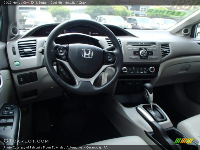 Cool Mist Metallic / Gray 2012 Honda Civic EX-L Sedan