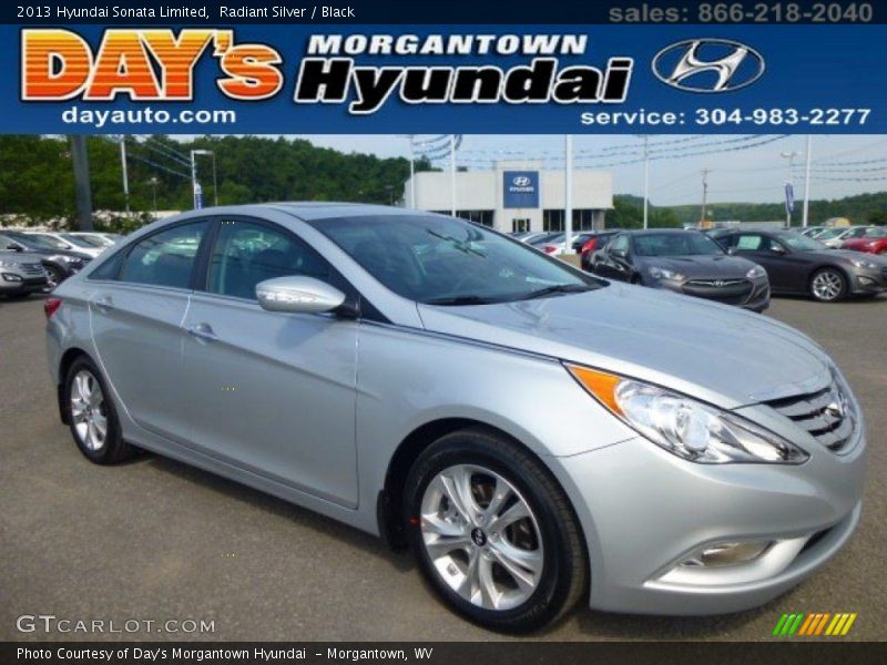 Radiant Silver / Black 2013 Hyundai Sonata Limited