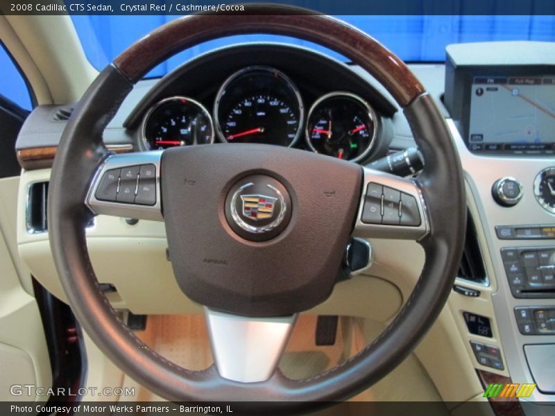 Crystal Red / Cashmere/Cocoa 2008 Cadillac CTS Sedan