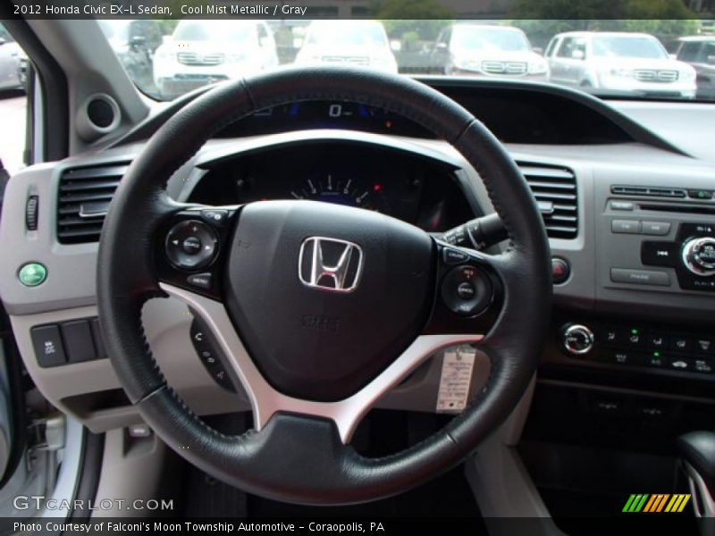 Cool Mist Metallic / Gray 2012 Honda Civic EX-L Sedan