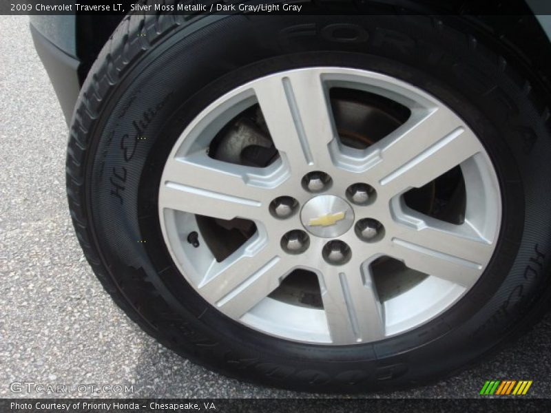 Silver Moss Metallic / Dark Gray/Light Gray 2009 Chevrolet Traverse LT