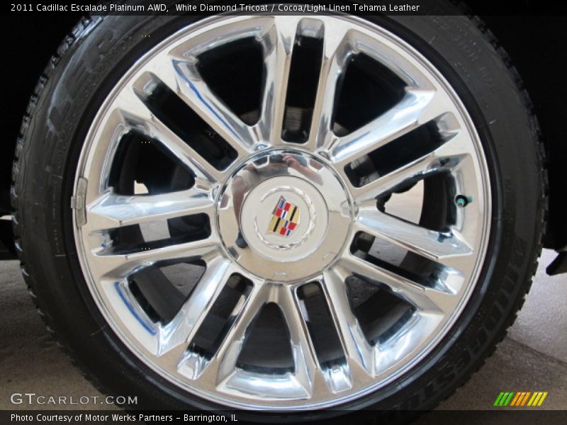 White Diamond Tricoat / Cocoa/Light Linen Tehama Leather 2011 Cadillac Escalade Platinum AWD