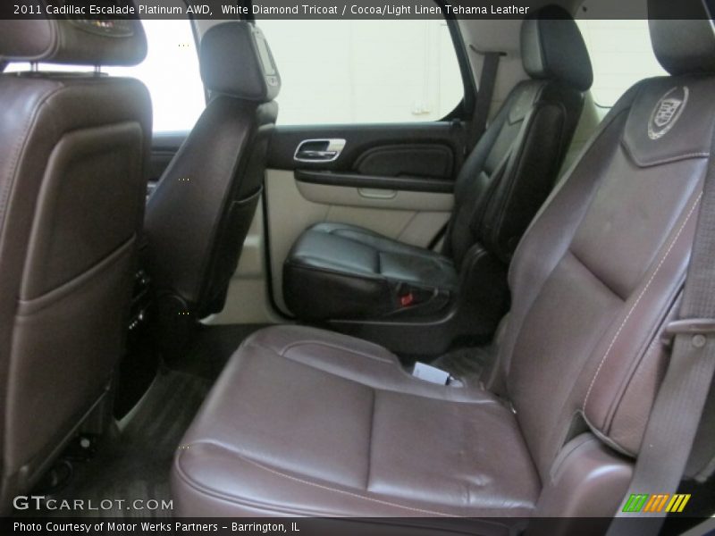 White Diamond Tricoat / Cocoa/Light Linen Tehama Leather 2011 Cadillac Escalade Platinum AWD