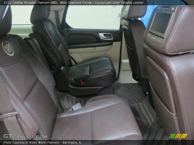 White Diamond Tricoat / Cocoa/Light Linen Tehama Leather 2011 Cadillac Escalade Platinum AWD