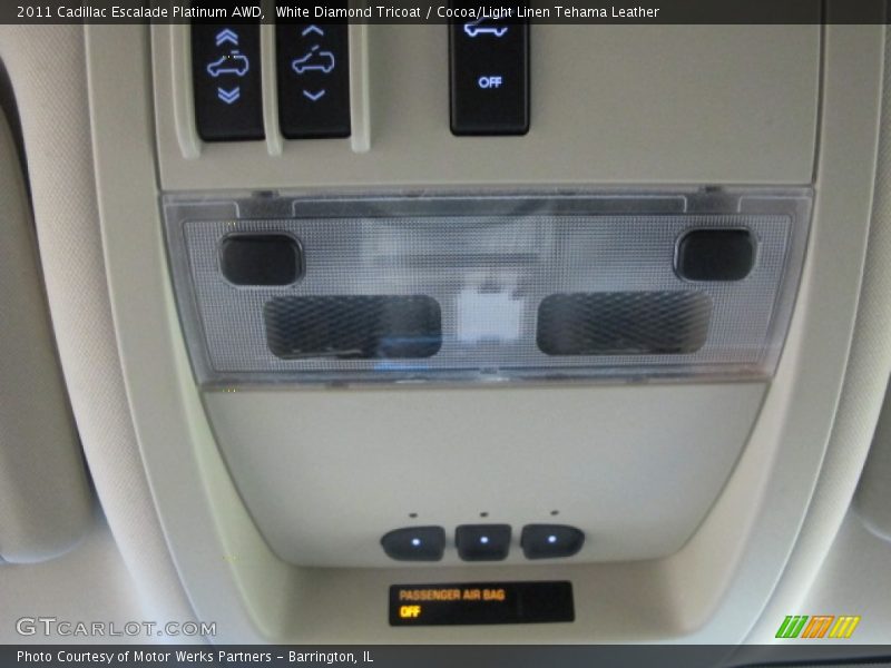 White Diamond Tricoat / Cocoa/Light Linen Tehama Leather 2011 Cadillac Escalade Platinum AWD